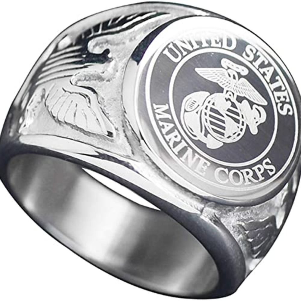 United States MARINE CORPS Signet Ring sz 11
